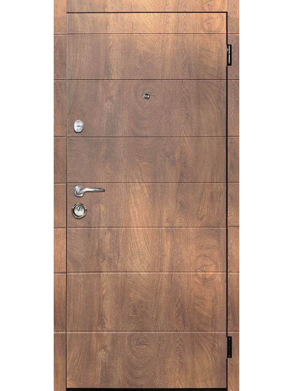 Двері вхідні Artiz Еко-1 спил дерева коньячний