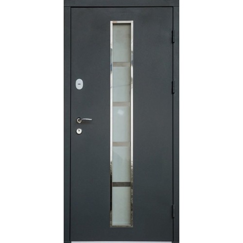 Двері вхідні Artiz СТ-101 (RAL 7024) RAL 7024/дуб шато