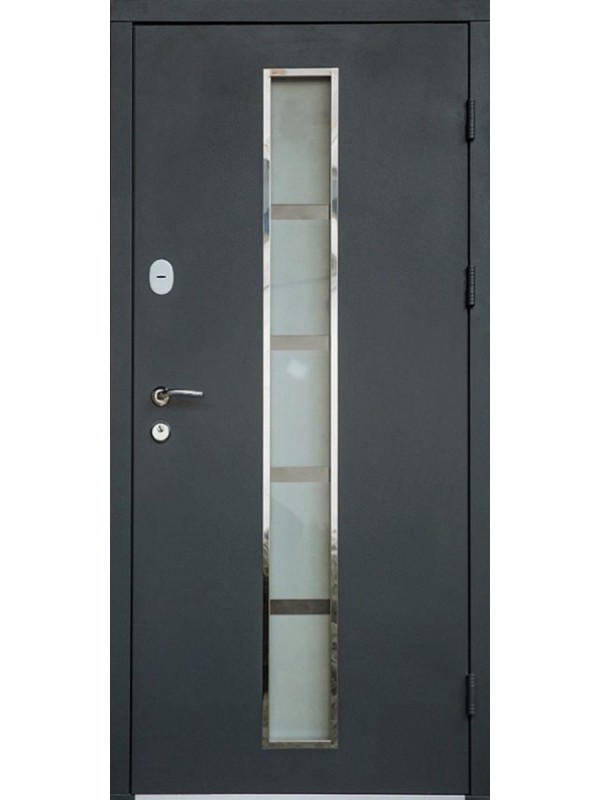 Двері вхідні Artiz СТ-101 (RAL 7024) RAL 7024/дуб шато