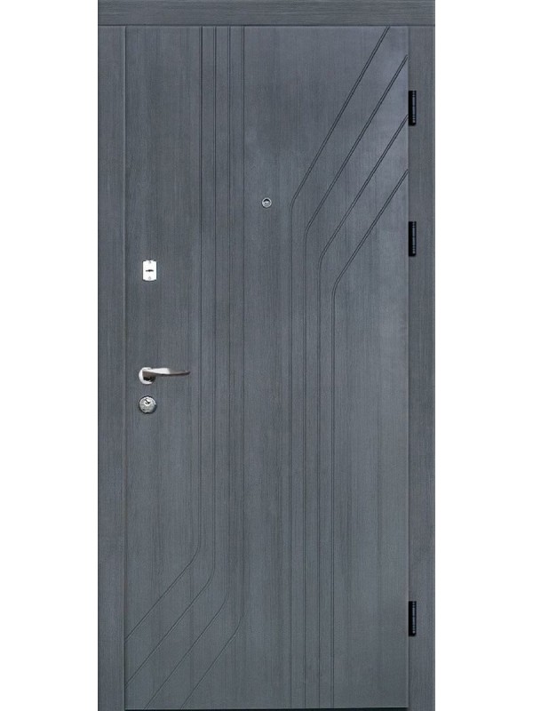 Двері вхідні Artiz ПЛ-7 клен темно сірий/клен світло сірий
