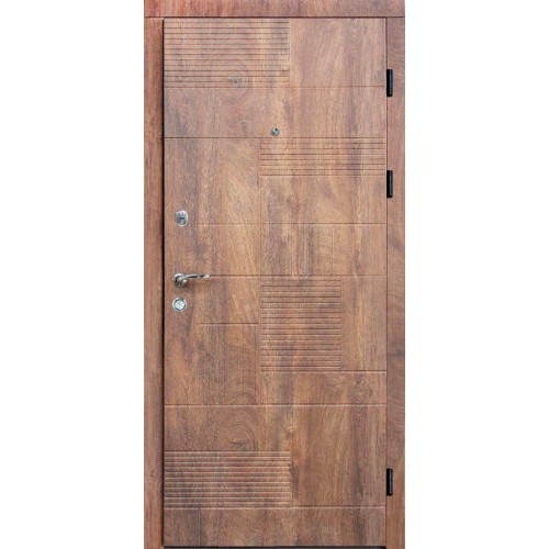 Двері вхідні Artiz ПЛ-18 спіл дерева коньячний/дуб крафт білий