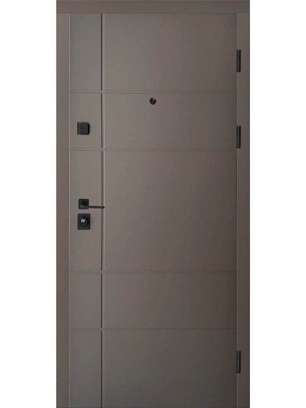 Двері вхідні Artiz ПЛ-19 темний хакі софттач/білий матовий гладкий темний хакі