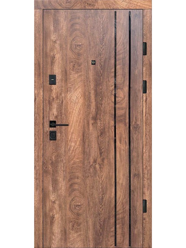 Двері вхідні Artiz КС-28 спил дерева коньячний
