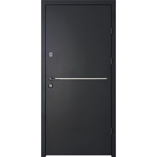 Двері вхідні City Light 1 RAL 9005 муар/астровайт RAL 9005