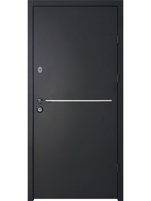 Двері вхідні City Light 1 RAL 9005 муар/астровайт RAL 9005