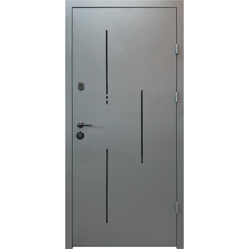 Двері вхідні City Light 3 RAL 7016 текстура/оксид світлий лайт