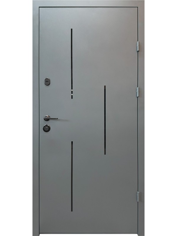 Двері вхідні City Light 3 RAL 7016 текстура/оксид світлий лайт