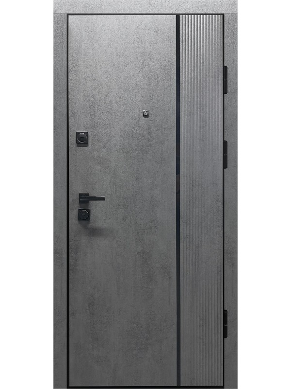 Двері вхідні City Style 1 бетон темний/бетон сірий