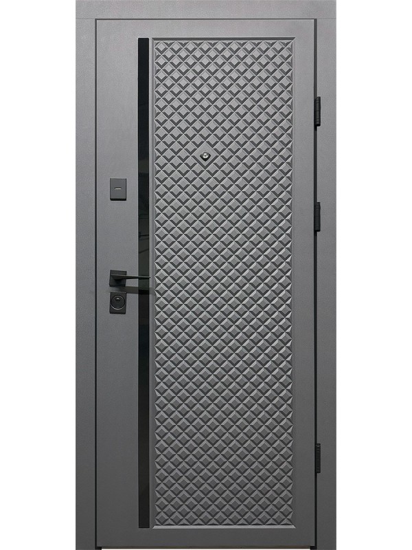 Двері вхідні City Max 1 антрацит/білий супермат