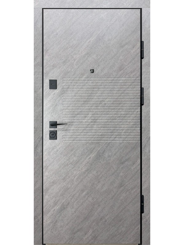 Двері вхідні City Max 3 зріз каменю/оксид білий