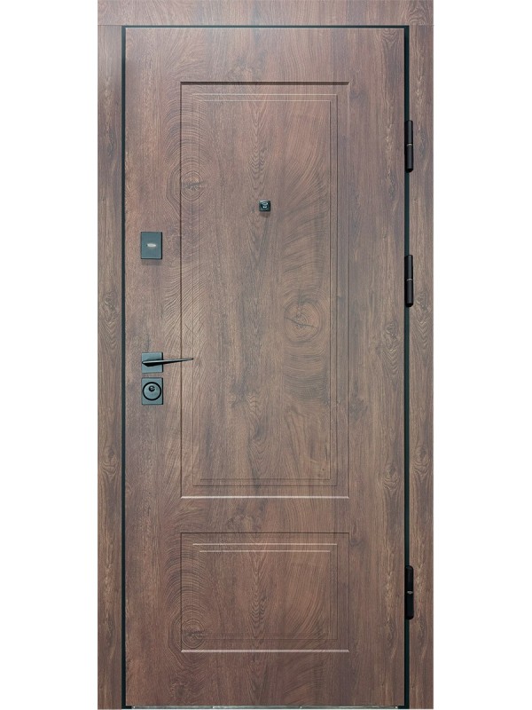 Двері вхідні City Max 4 спил дерева кінцевий/білий супермат