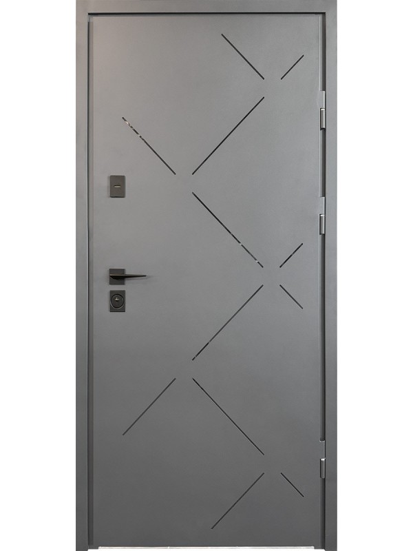 Двері вхідні City Pro 3 RAL 7016 текстура/бетон антрацит