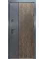Двері вхідні City Lux 1 лампре дуб вулканічний + антрацит/ПВХ-05