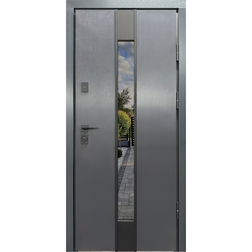 Двері вхідні City Lux 2 лампра антрацит/сосна прованс