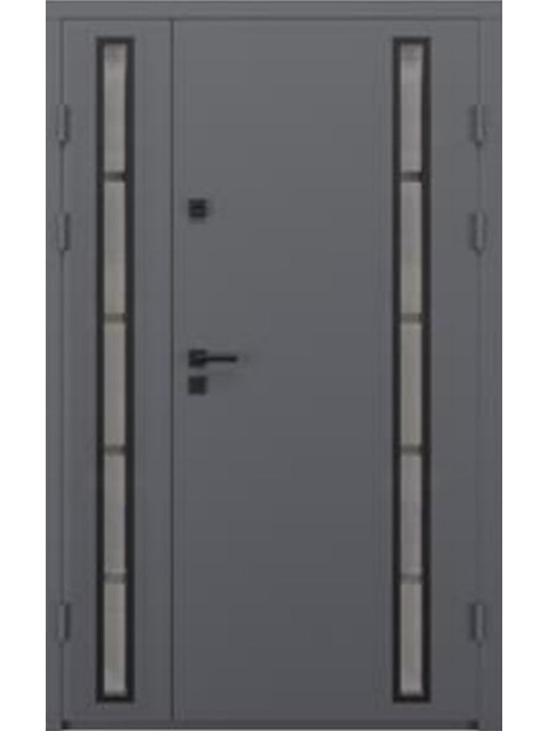 Двері вхідні Artiz СТ-101 1200 мм RAL 8019/дуб бронзовий