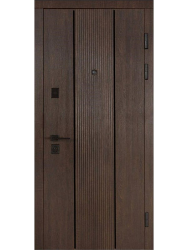 Двері вхідні Вертикаль (Комфорт) дуб портовий / білий супермат