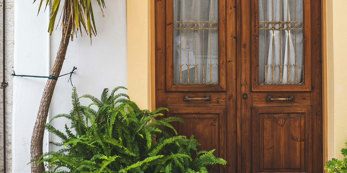 Вхідні двері з модрини: краса натурального дерева